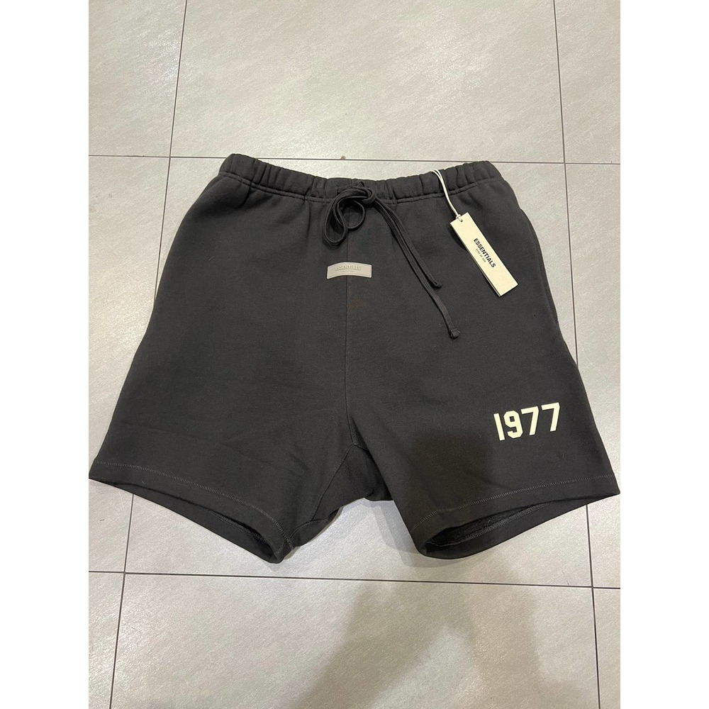 Essentials 1977 Fear Of God Black Shorts: Size L